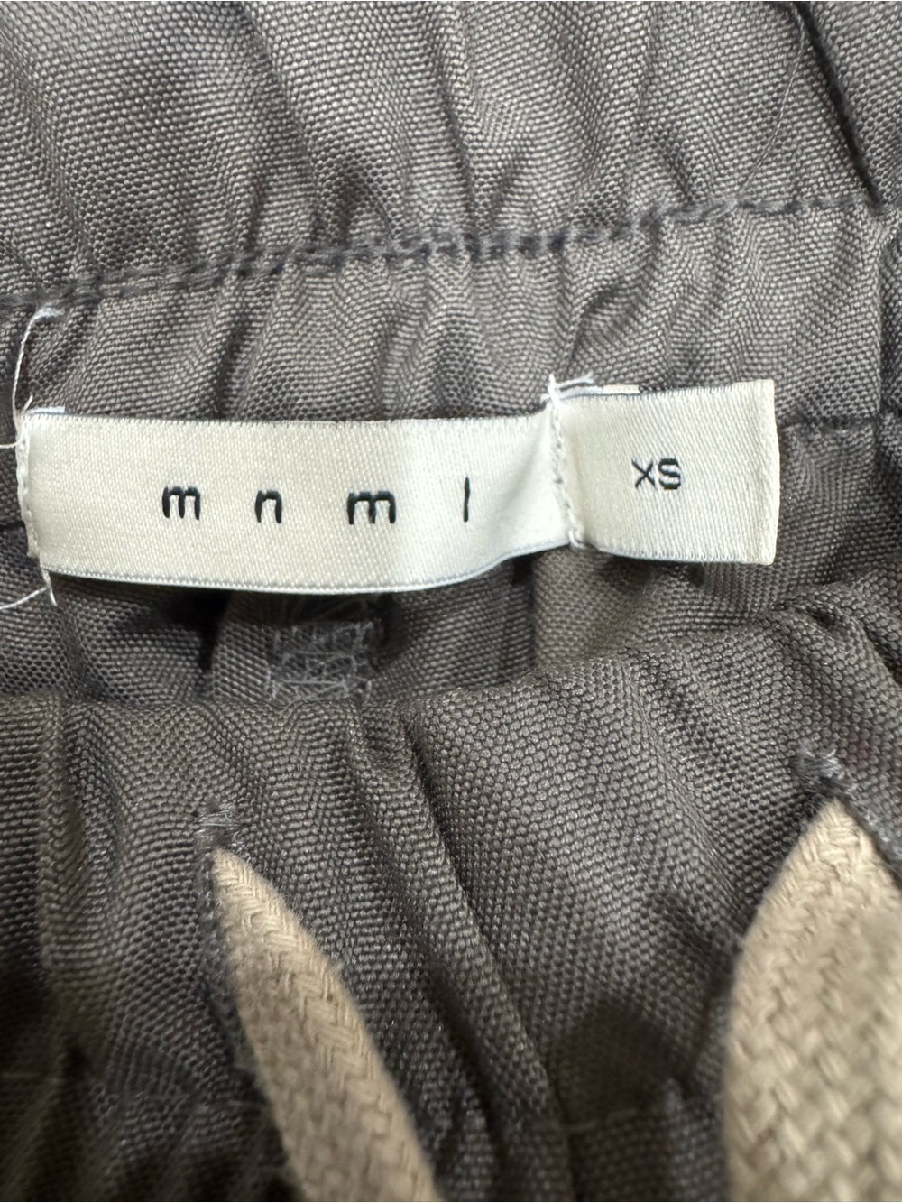 MNML Gray Elastic Waist Drawstring Pants